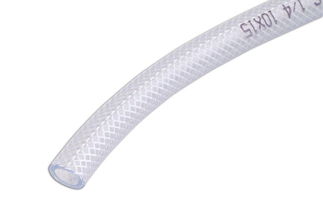 Connect 30884 Clear Reinforced PVC Braided Tubing 6mm ID 30m Coil
