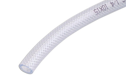 Connect 30884 Clear Reinforced PVC Braided Tubing 6mm ID 30m Coil
