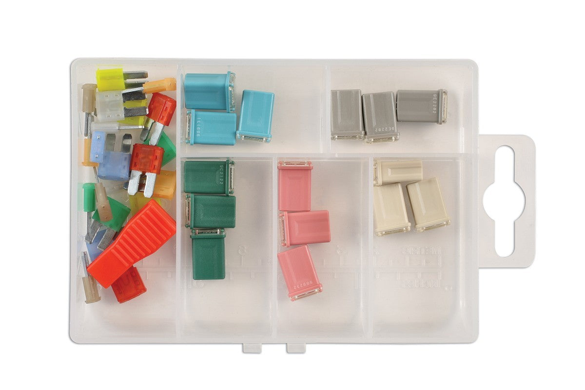 Connect 30722 M-Type & Micro 2 Blade Fuse Assortment 33pc