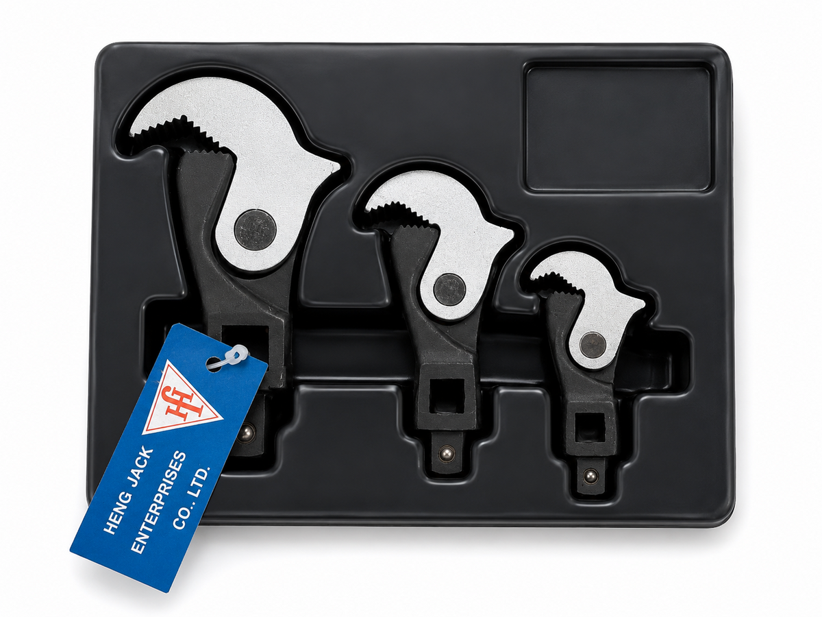TT229 3pc Crowfoot Adjustable Oil Filter Wrench Set 3/8" Drive Removal Tool