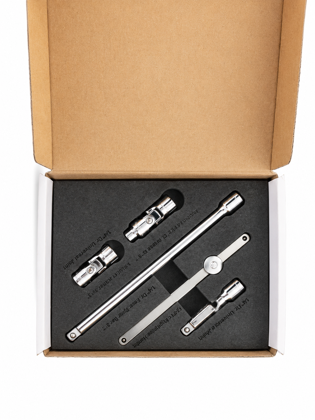 TT236 5pc 1/4" Drive Universal Joint Extension Socket Access Tool Set