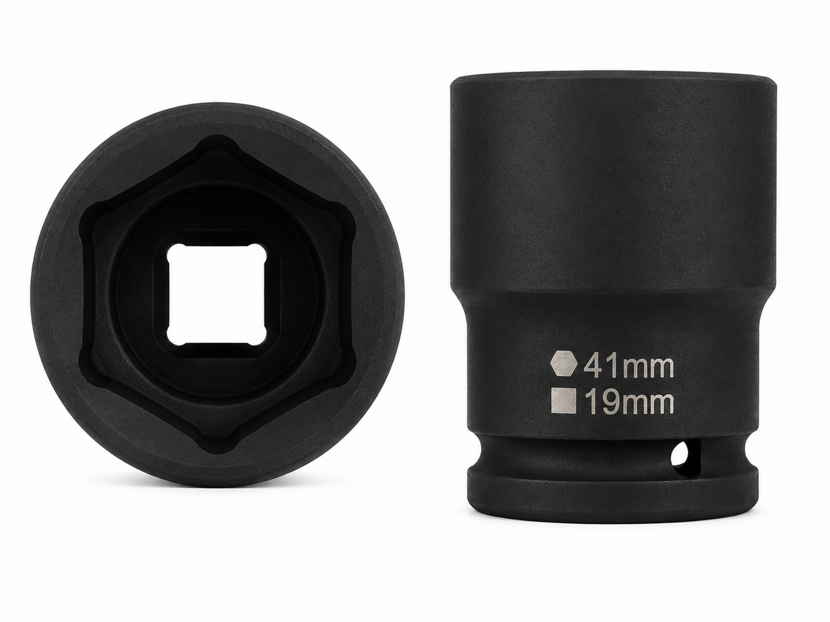 41mm 6 Point Impact Socket 19mm Drive Heavy Duty Cr-Mo Hub Nut TT123