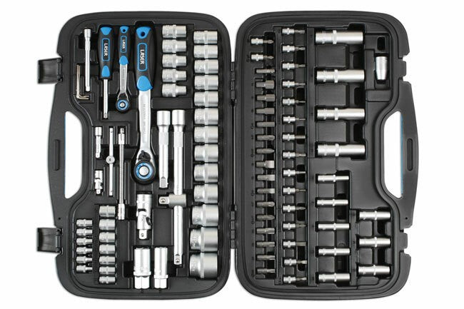 Laser 6921 Socket & Ratchet Tool Set 95pc 1/4” & 1/2” Drive Mechanics Kit