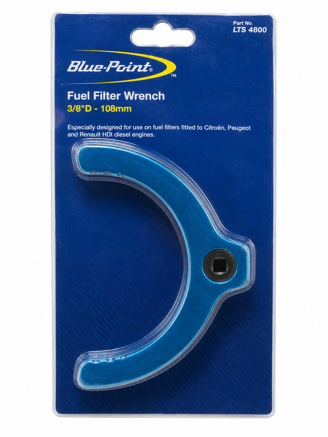 Blue-Point LTS4800 Fuel Filter Wrench 108mm 3/8" Drive Citroen Peugeot Renault