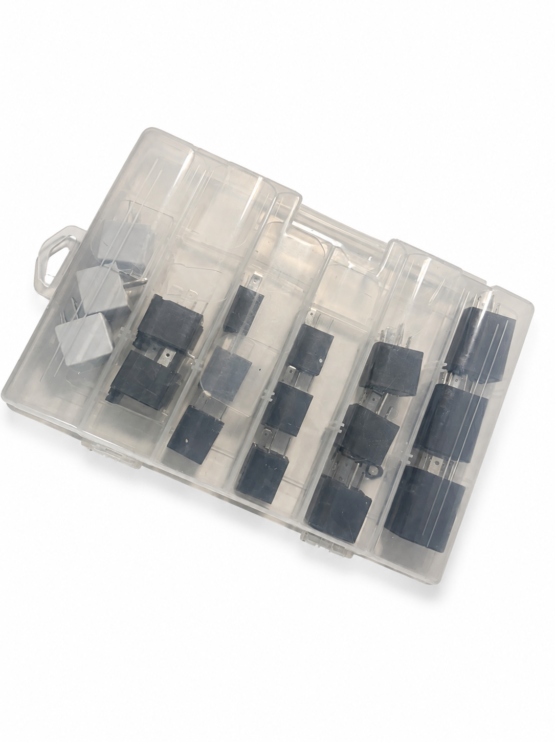 TT599 12V Automotive Relay Assortment 4 & 5 Pin Mini Relays Storage Case
