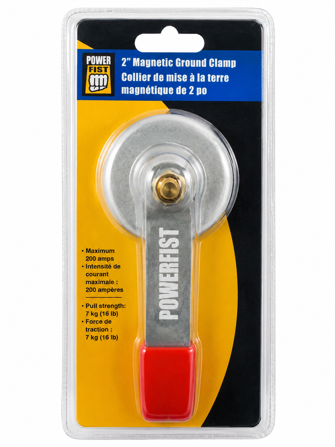 TT845 Power Fist 2" Magnetic Welding Ground Clamp 200A 16lb Pull