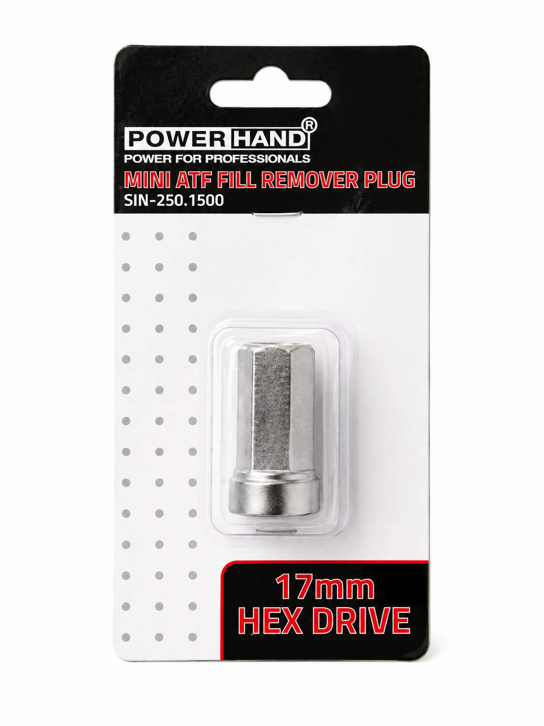 Powerhand SIN-250.1500 Mini ATF Fill Remover Plug 17mm Hex Drive Socket Tool