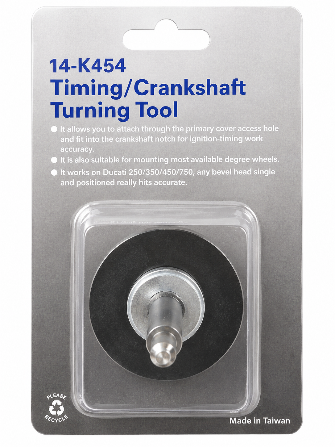 TT390 Ducati Timing Crankshaft Turning Tool 14-K454 Engine Timing Service Tool