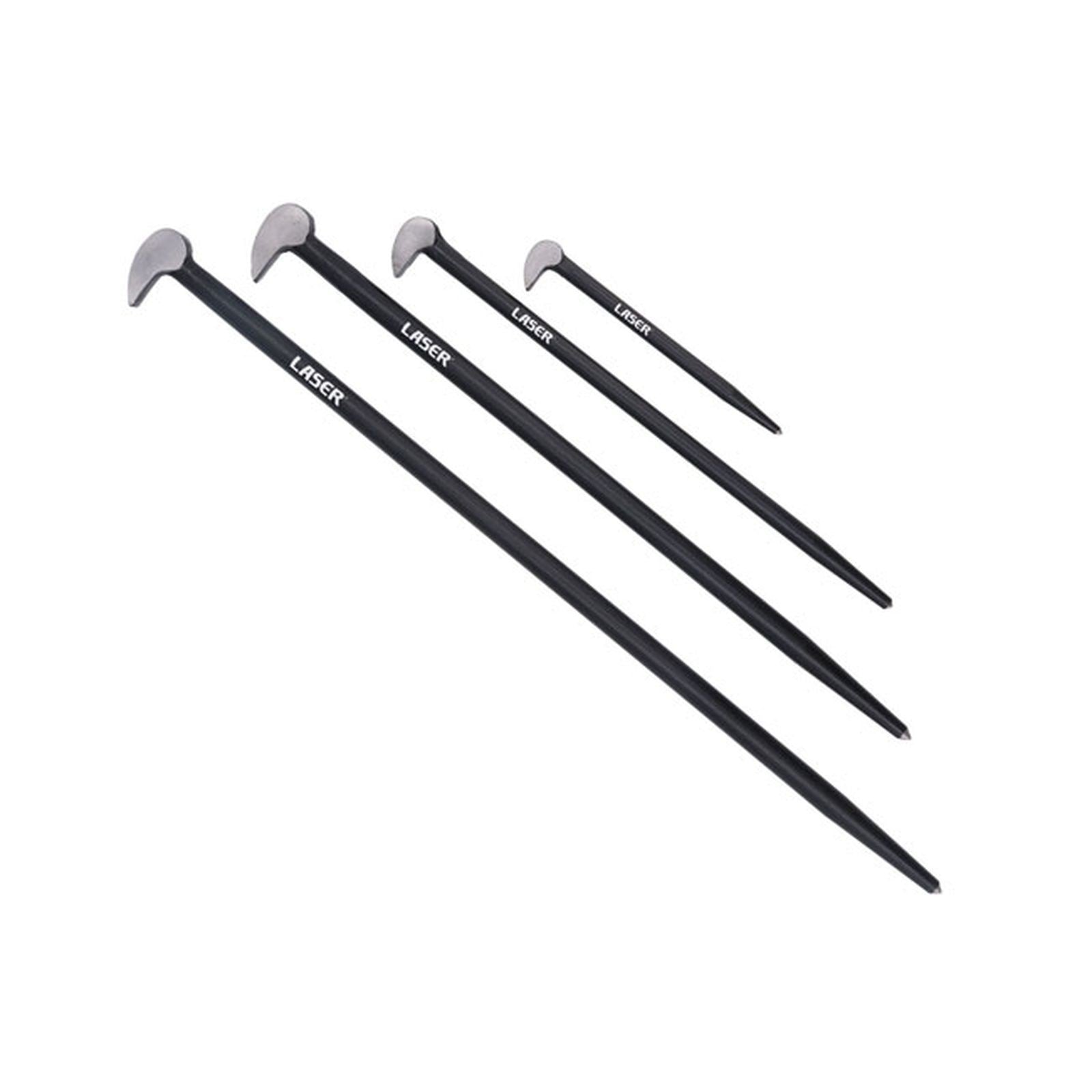 Laser 8856 Heel & Toe Pry Bar Set 4pc 150-508mm MOT Garage Lever Tools