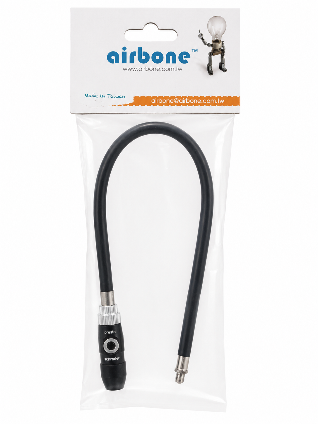TT825 Airbone Bicycle Pump Hose Presta Schrader Flexible Valve Connector