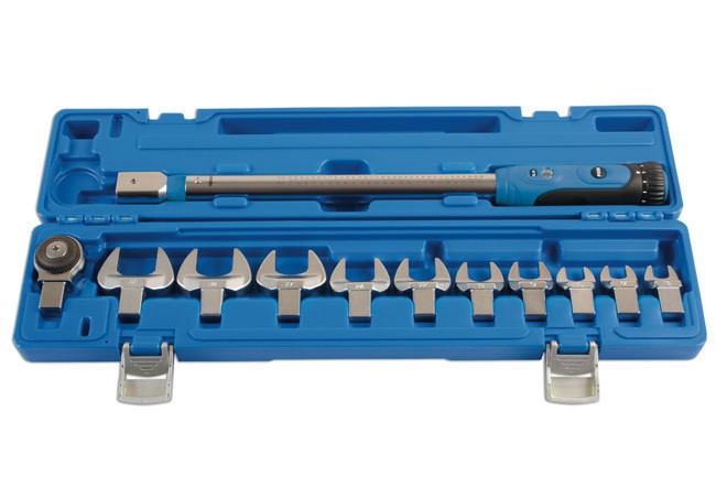 Laser 6112 Torque Wrench 200 Nm + 11 Crowfoot Spanner Heads Kit
