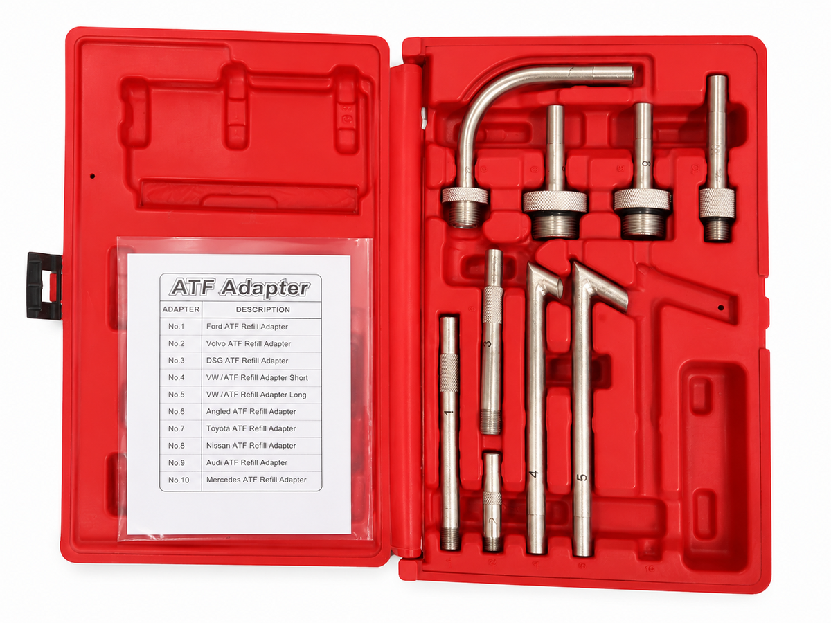 TT445 ATF Automatic Transmission Fluid Refill Adapter Tool Kit 10pc Ford VW Audi