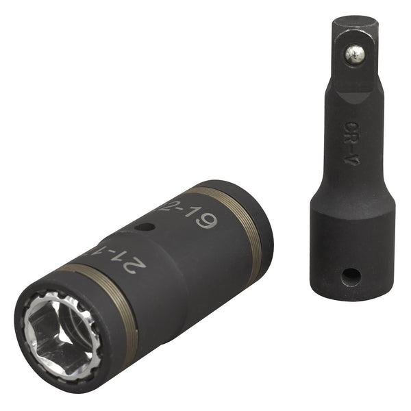 Sealey SX1821 4-in-1 Impact Socket Set 17 19 21 22mm 2pc 1/2" Dr
