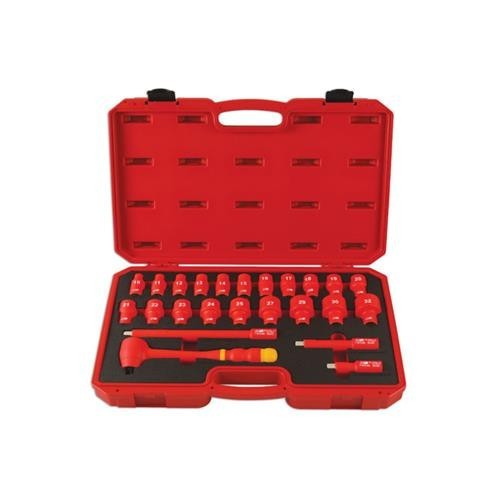 Laser Tools Metric Insulated Socket Set 1/2"D 24pc VDE/GS Approved 6147