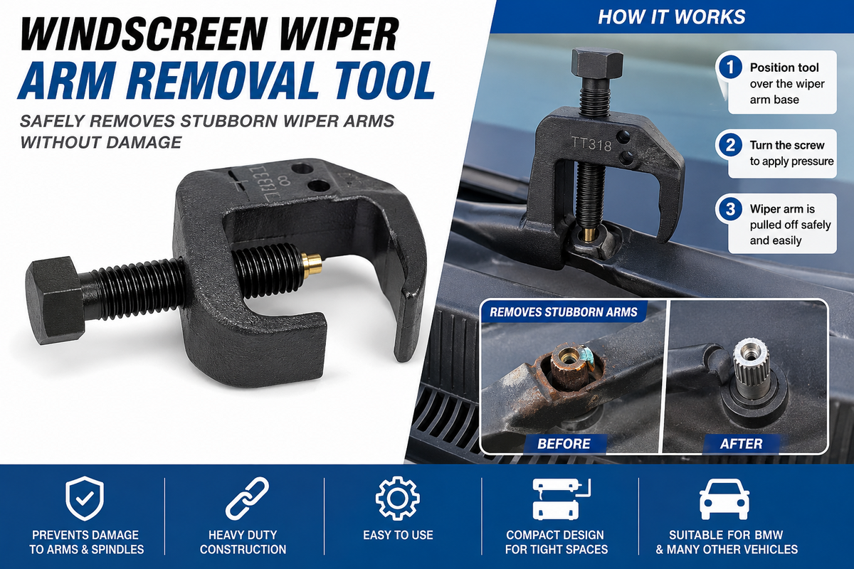 TT318 BMW Windscreen Wiper Arm Removal Tool Puller Removal Extractor