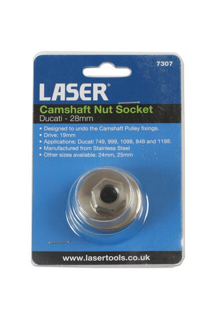 Laser Tools 7307 Camshaft Nut Socket 28mm for Ducati Motorcycles