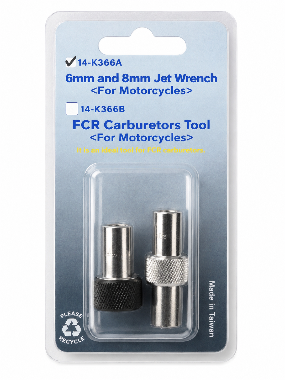 TT483 Motorcycle 6mm & 8mm Carburettor Jet Wrench Tool FCR Carb Set