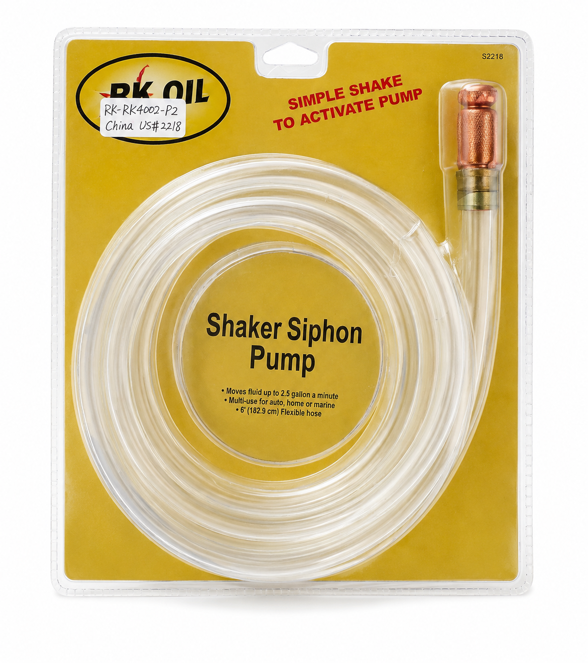 Shaker Siphon Pump Fuel Water Oil Transfer Hose 6ft TT285