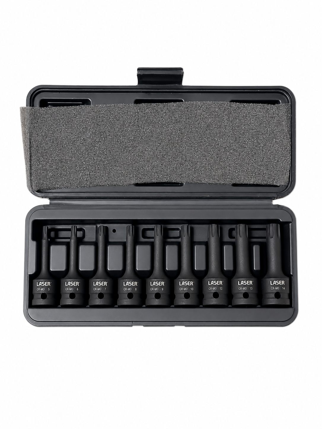 Laser TT564 1/2" Drive Impact Hex Bit Socket Set 9pc 5-14mm CR-MO Allen Sockets