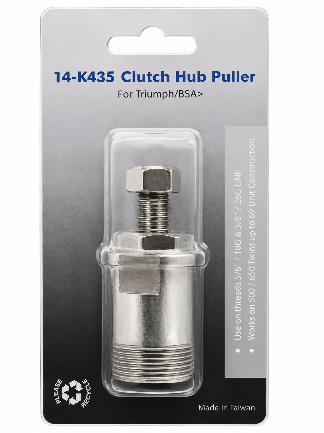 Triumph BSA Clutch Hub Puller Tool 14-K435 5/8" 18G & 26G TT159