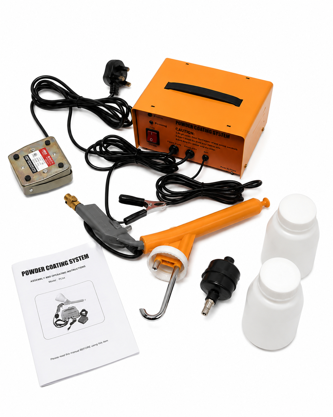 TT649 PC04 Electrostatic Powder Coating System Gun Kit 240V