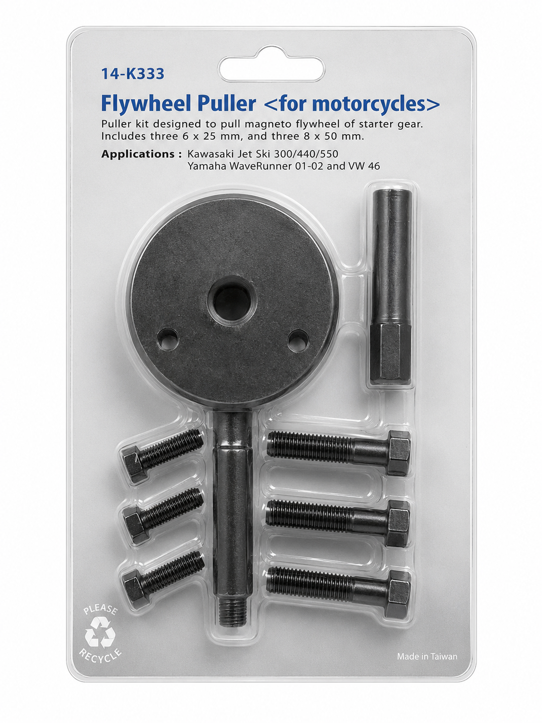 14-K333 Motorcycle Flywheel Puller Magneto Rotor Puller Kit TT169