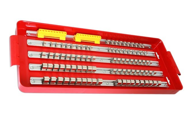 LASER 3747 Socket Rail Tray Large Steel Tool Storage Holds 90 Sockets & Bits