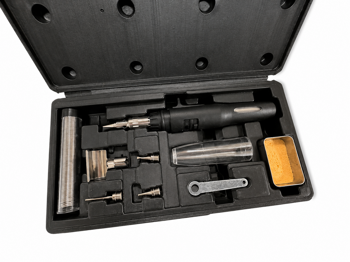 TT669 Cordless Butane Gas Soldering Iron Kit with Tips & Accessories